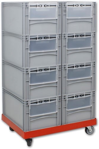 Rolling storage wall 2x4