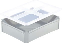 Basicline inzetbak 1/2 met deksel