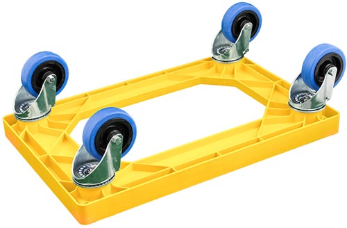 Dolly 600x400x175 mm met elastisch rubber wielen-2