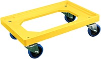Dolly 600x400x175 mm met elastisch rubber wielen