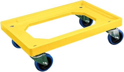 Dolly 600x400x175 mm met elastisch rubber wielen