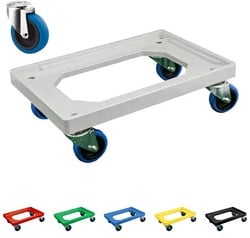 Dolly 600x400x175 mm met elastisch rubber wielen