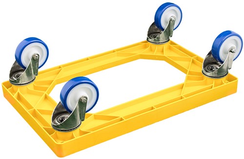 Dolly 600x400x175 mm met rvs gaffels met rem-2