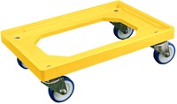 Dolly 600x400x175 mm met rvs gaffels met rem