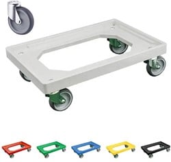 Dolly 600x400x175 mm met rubber wielen