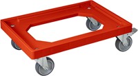 Dolly 600x400x175 mm met rubber wielen geremd