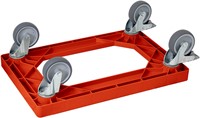 Dolly 600x400x175 mm met rubber wielen geremd-2