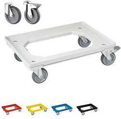 Dolly 610x410x175 mm met rubber wielen geremd