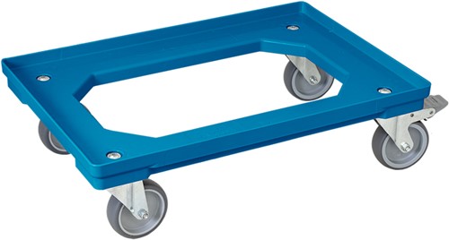 Dolly 610x410x175 mm met rubber wielen geremd