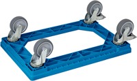 Dolly 610x410x175 mm met rubber wielen geremd-2