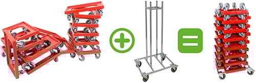 RVS dolly verzamelaar voor 15 dolly's-2