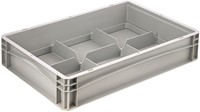 Basicline glazenbak 600x400x120 mm 6 vakken
