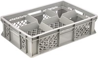 Glazenkrat 600x400x150 mm 6 vakken