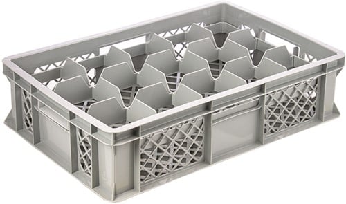 Glazenkrat 600x400x150 mm 15 vakken