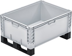 Basicline Plus stapelbak 800x600x320 mm met 2 sleeplatten