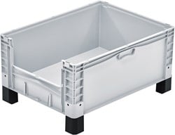 Basicline Plus uitpakbak 800x600x320 mm plus poten