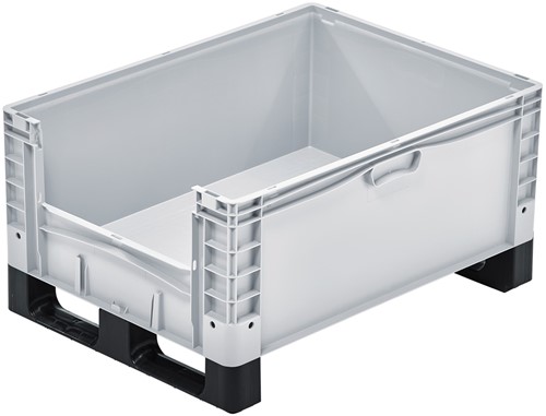Basicline Plus uitpakbak 800x600x320 mm met 2 sleeplatten