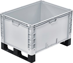 Basicline Plus stapelbak 800x600x420 mm met 2 sleeplatten