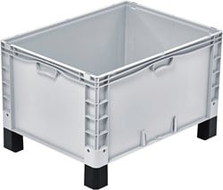 Basicline Plus stapelbak 800x600x420 mm plus 4 poten