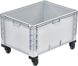 Basicline Plus stapelbak 800x600x420 mm plus 4 wielen