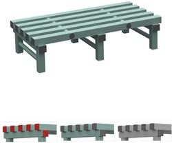 Opslagrooster 1000x250x500 mm