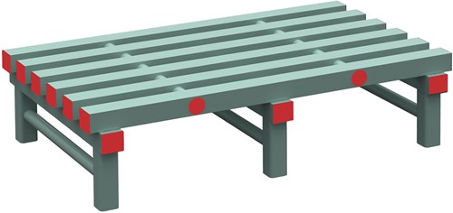 Opslagrooster 1000x250x600 mm