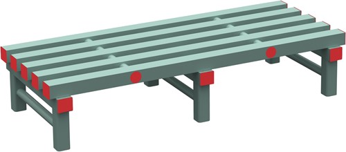 Opslagrooster 1200x250x500 mm