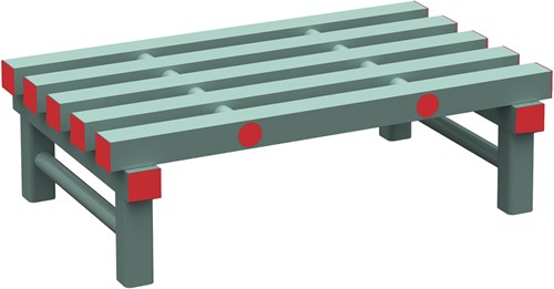 Opslagrooster 800x250x500 mm