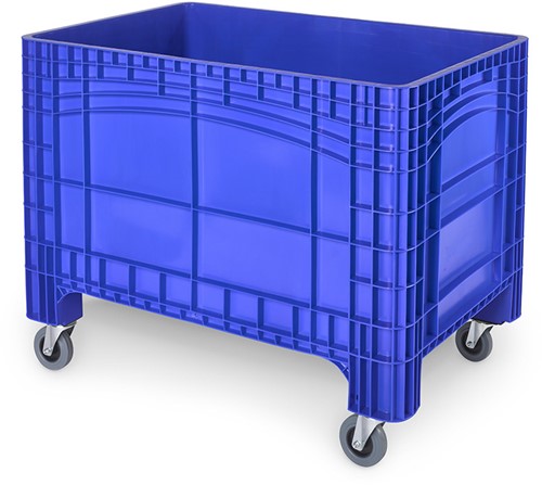 Verrijdbare palletbox 1200x800x950 mm met 2 geremde wielen