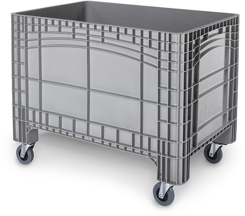Verrijdbare palletbox 1200x800x950 mm met 2 geremde wielen