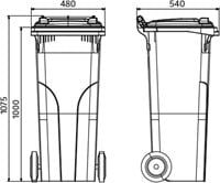 Afvalcontainer 140 liter-2