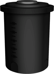 Rond open vat 80 liter