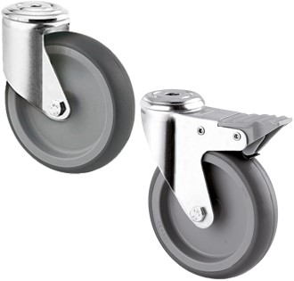 Dolly 600x400x175 mm met rubber wielen geremd-3